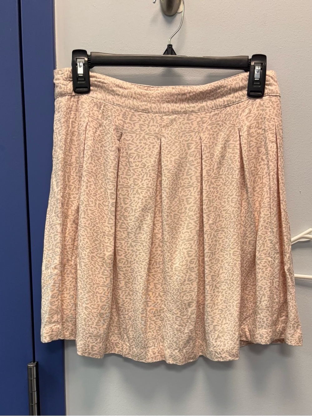 Women’s Light Pink Printed Circle Skirt with Elastic Waist